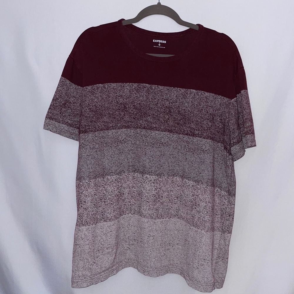 Red and White Gradient Shirt from Express